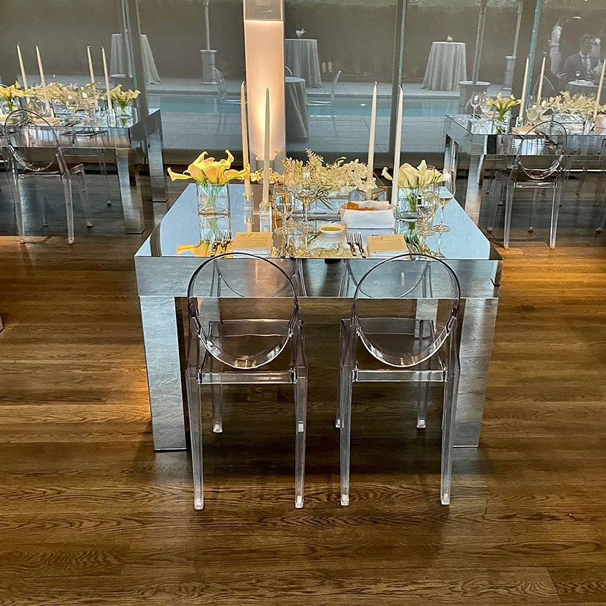 Glass Sweetheart Table