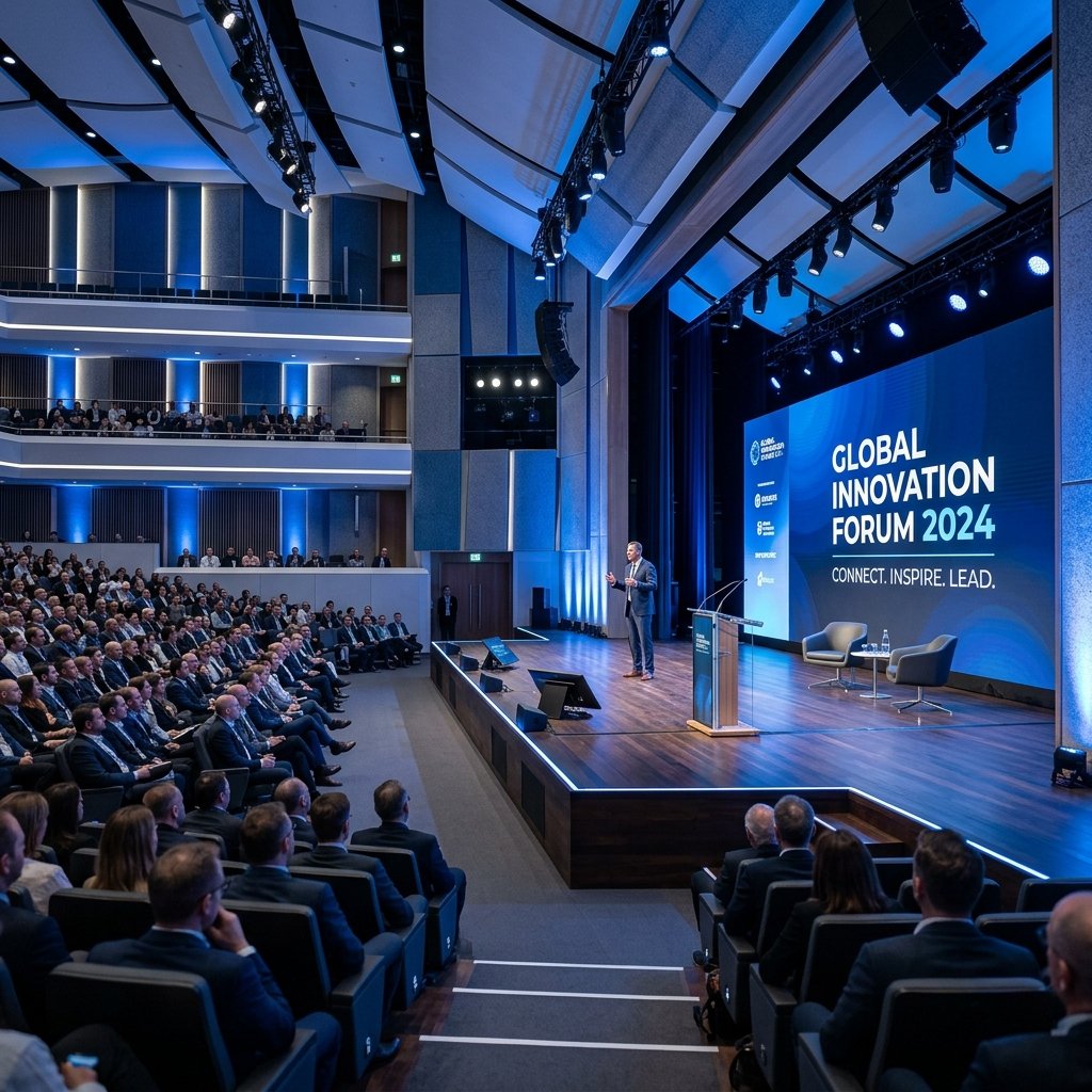 Tech Conference Hall Stage