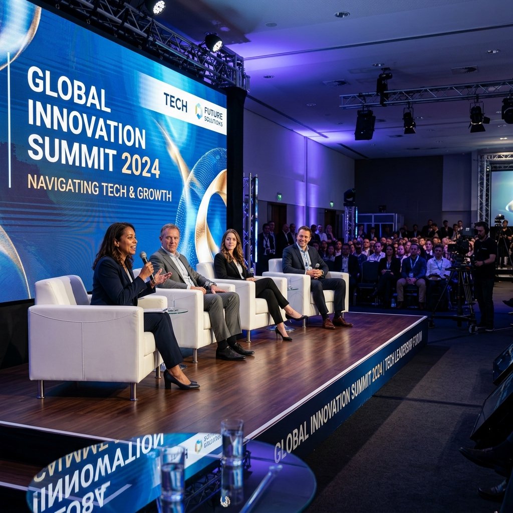 Conference Panel Stage Set