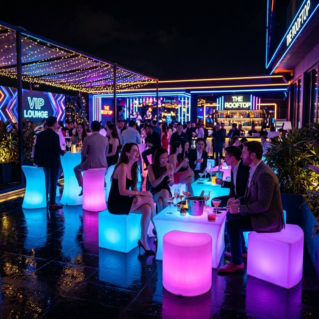 Rechargeable LED Stools