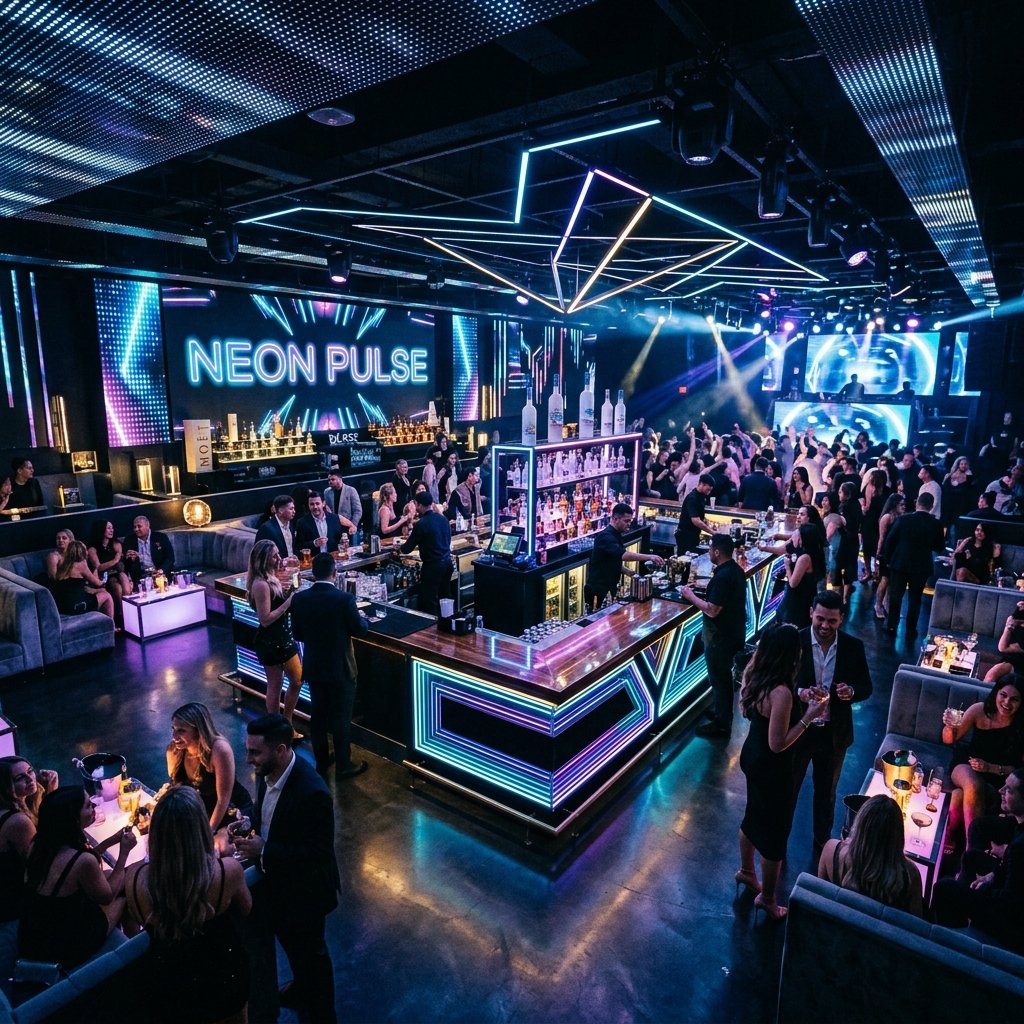 Glowing Bar Night Club