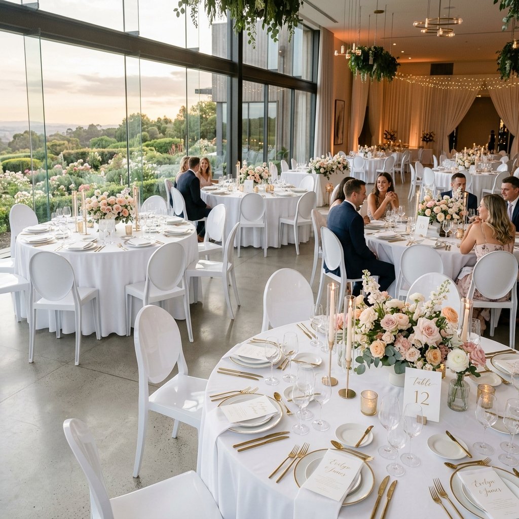 Modern banquet chairs setup