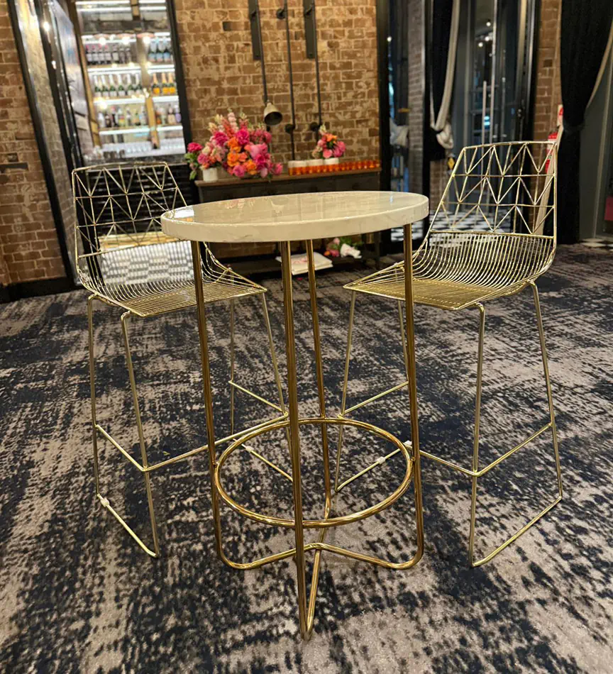 Gold Wire Cocktail Table