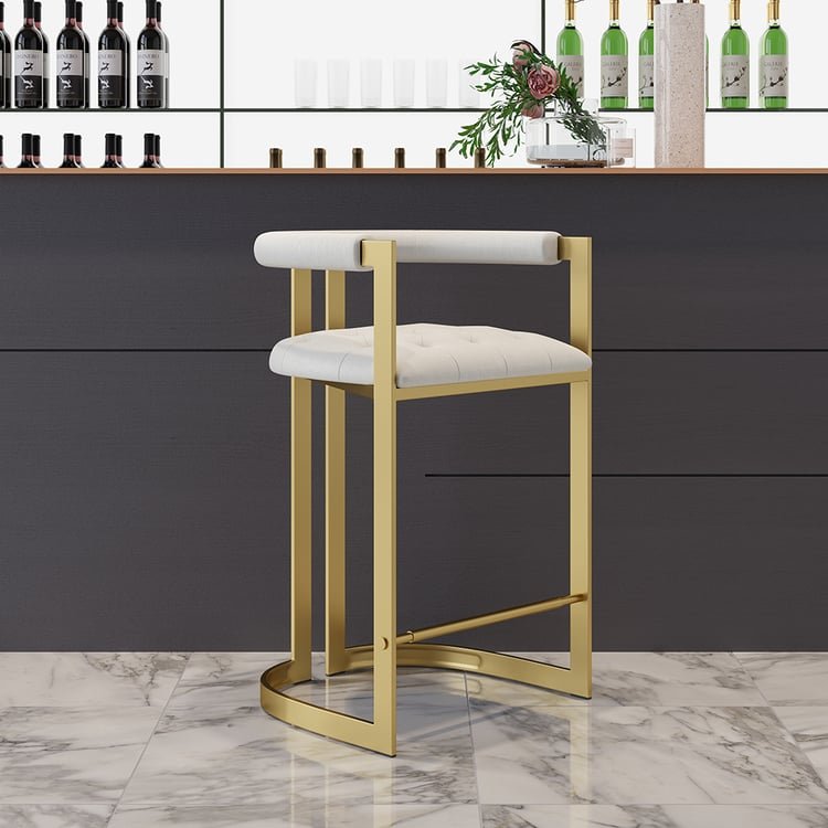 Sleek Gold Bar Stool